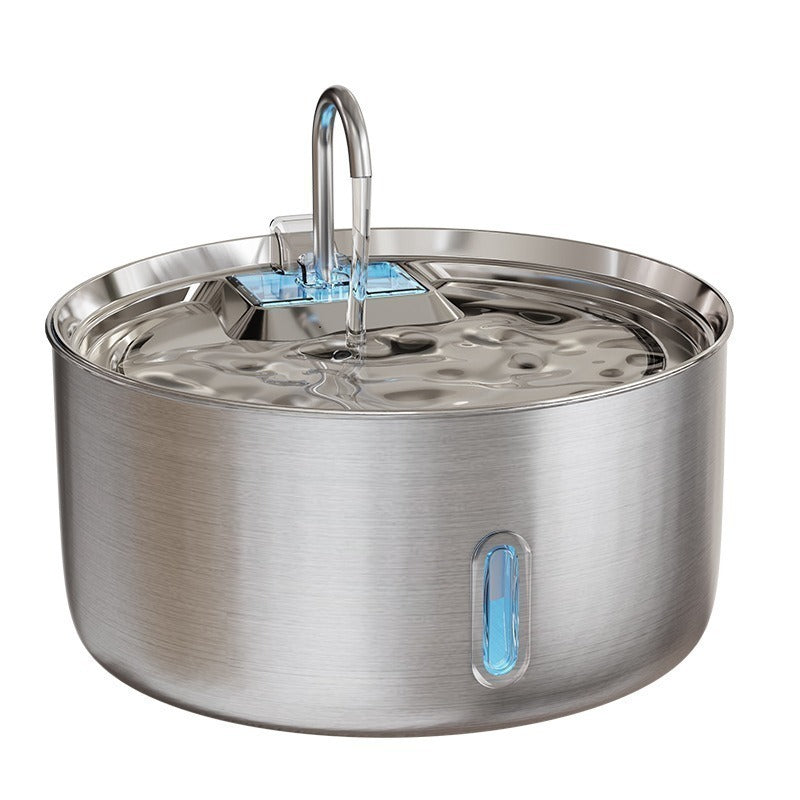 PKP WF 09 — Stainless Steel Pet Water Fountain with 180° Adjustable Faucet Spout &amp; LED Indicator