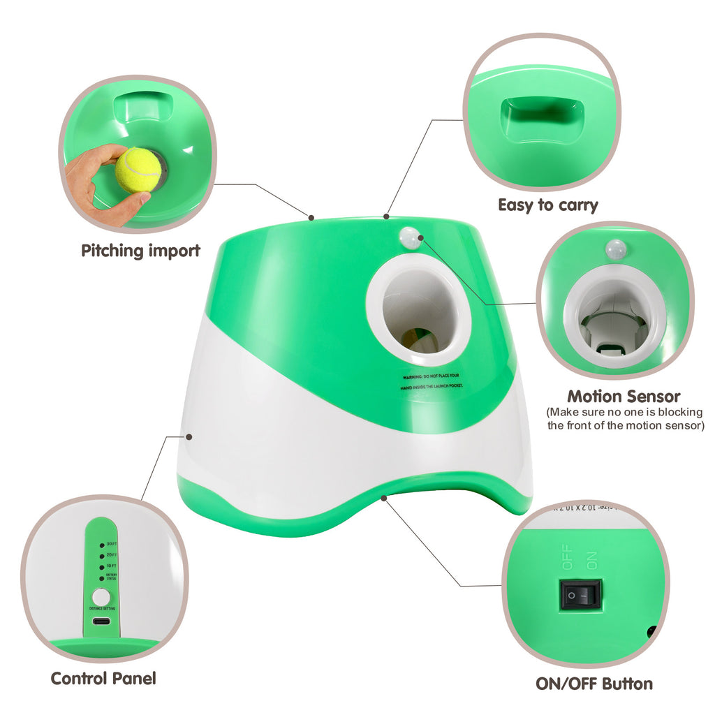 Automatic Dog Ball Launcher — Hands-Free Fetch Machine for Indoor & Outdoor Play DT-002