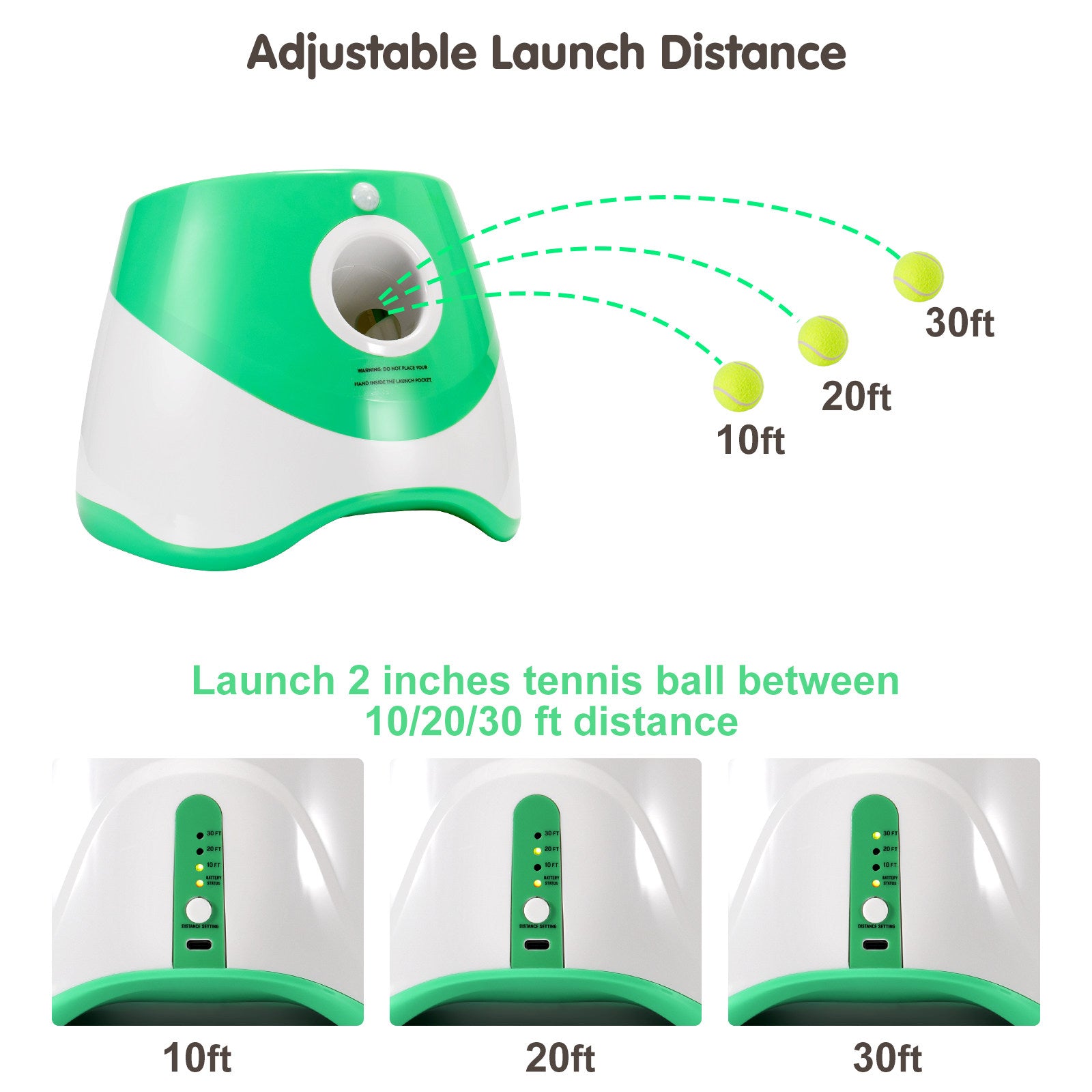 Automatic Dog Ball Launcher — Hands-Free Fetch Machine for Indoor & Outdoor Play DT-002