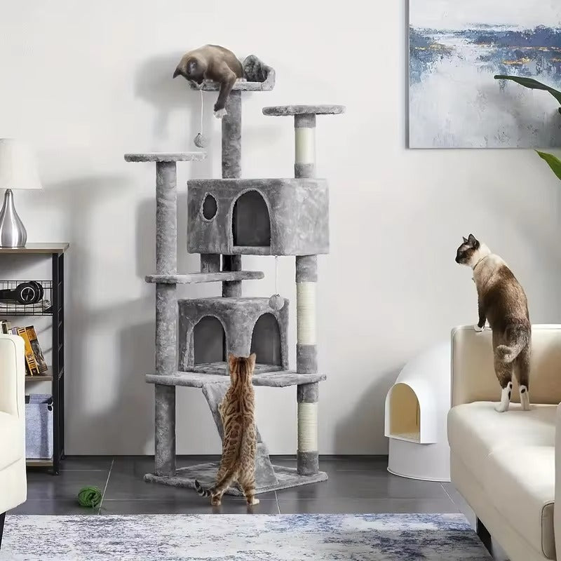 Large Multi-Level Cat Tree House – Sisal & Plush