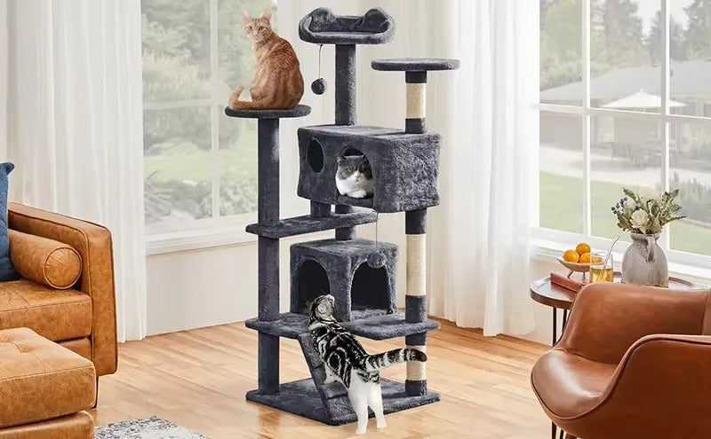 Large Multi-Level Cat Tree House – Sisal & Plush