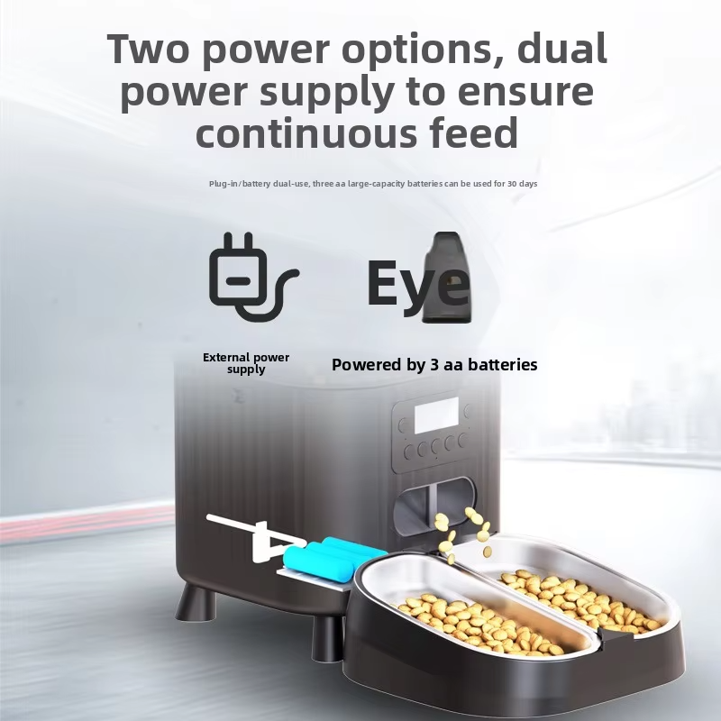ABS Smart Pet Feeder Feed at Fixed Times and in Fixed Quantities Large Capacity Pet Food Bowls Automatic for Cats and Dogs