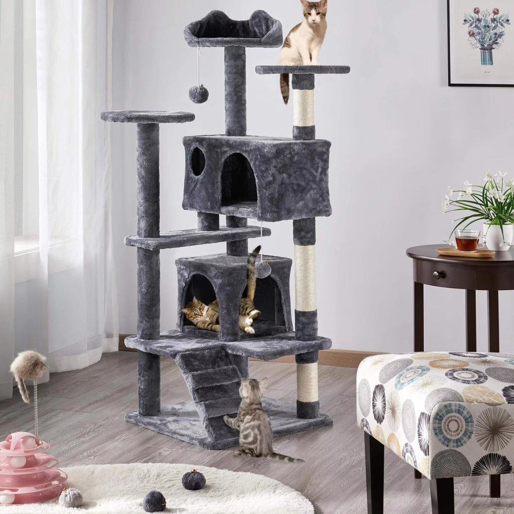 Large Multi-Level Cat Tree House – Sisal & Plush