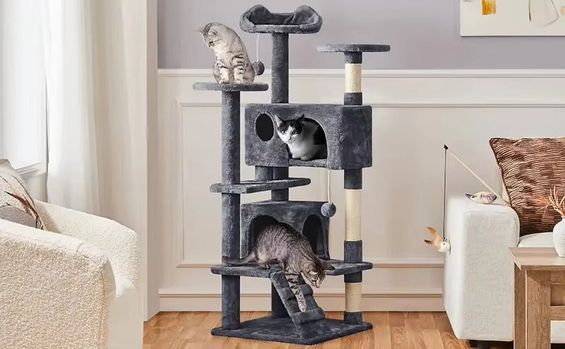 Large Multi-Level Cat Tree House – Sisal & Plush