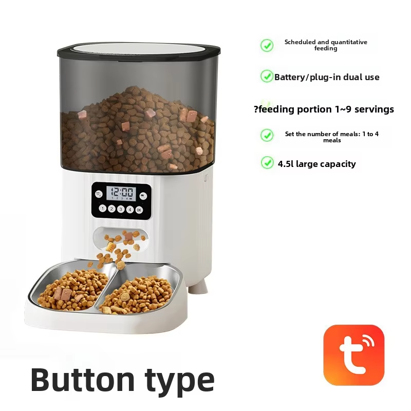 ABS Smart Pet Feeder Feed at Fixed Times and in Fixed Quantities Large Capacity Pet Food Bowls Automatic for Cats and Dogs