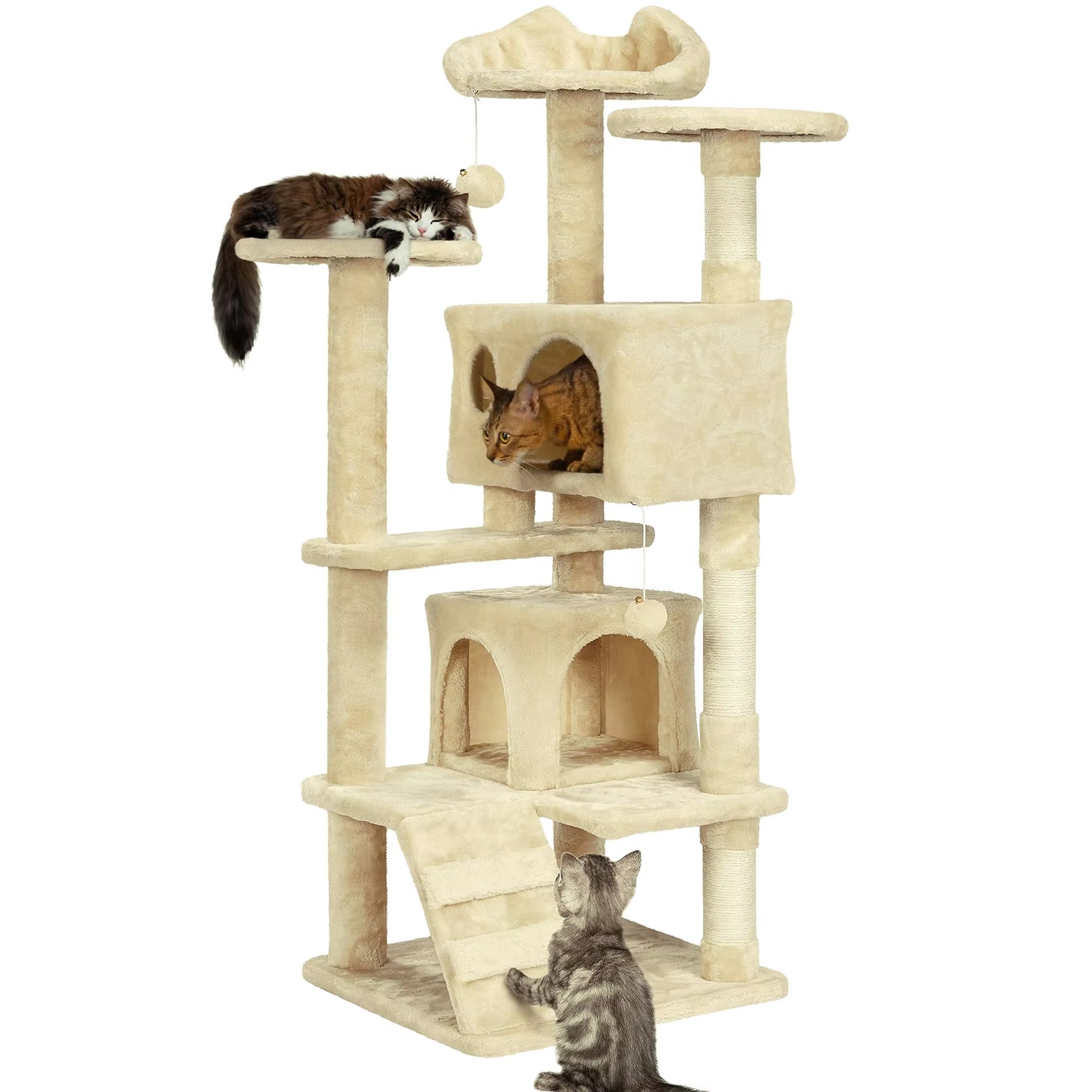 Large Multi-Level Cat Tree House – Sisal & Plush