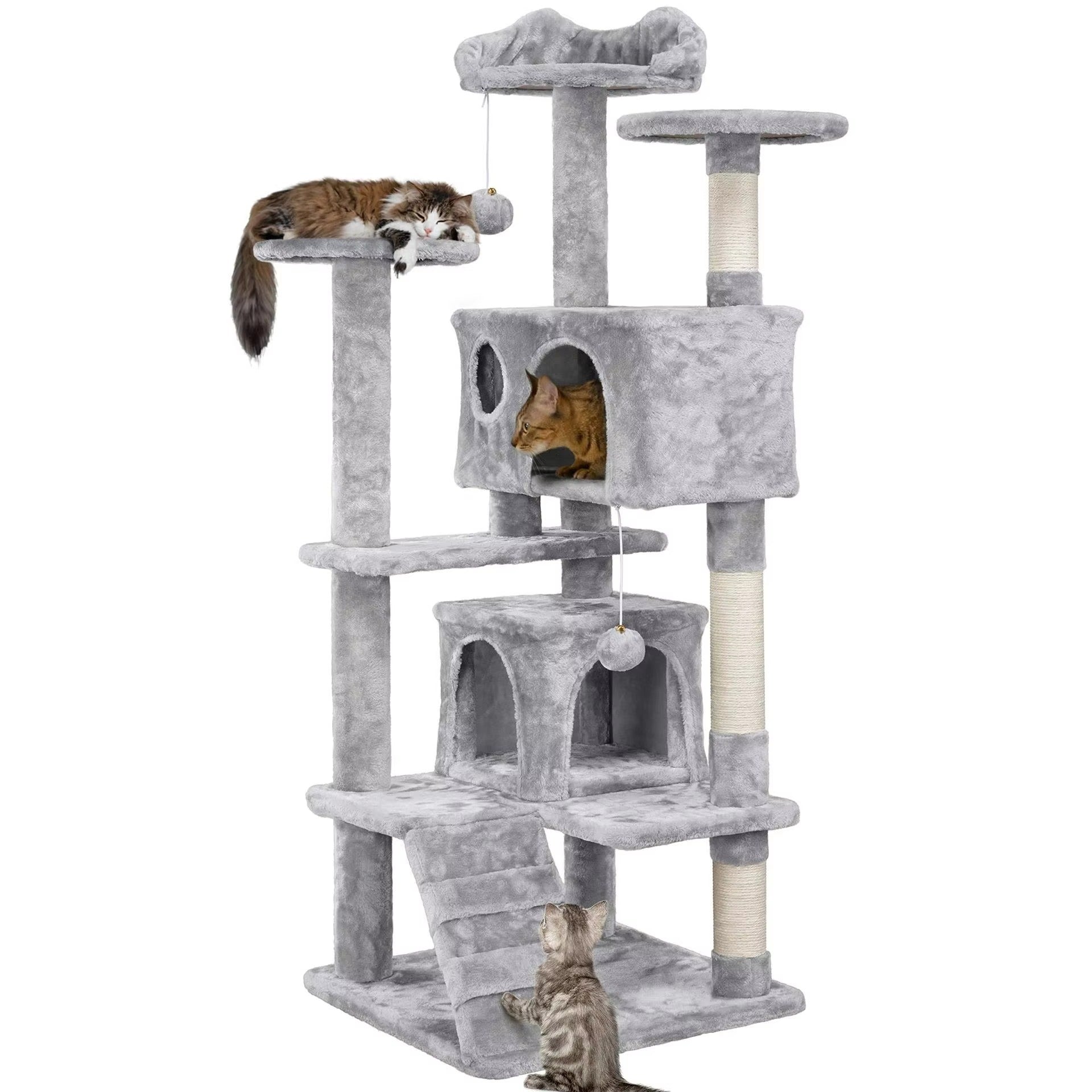 Large Multi-Level Cat Tree House – Sisal & Plush