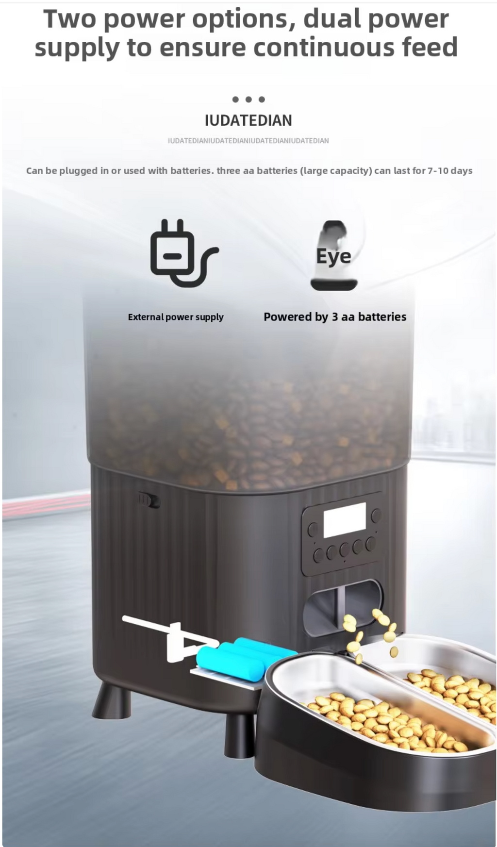 ABS Smart Automatic Pet Feeder – 4.5L Dual Bowl
