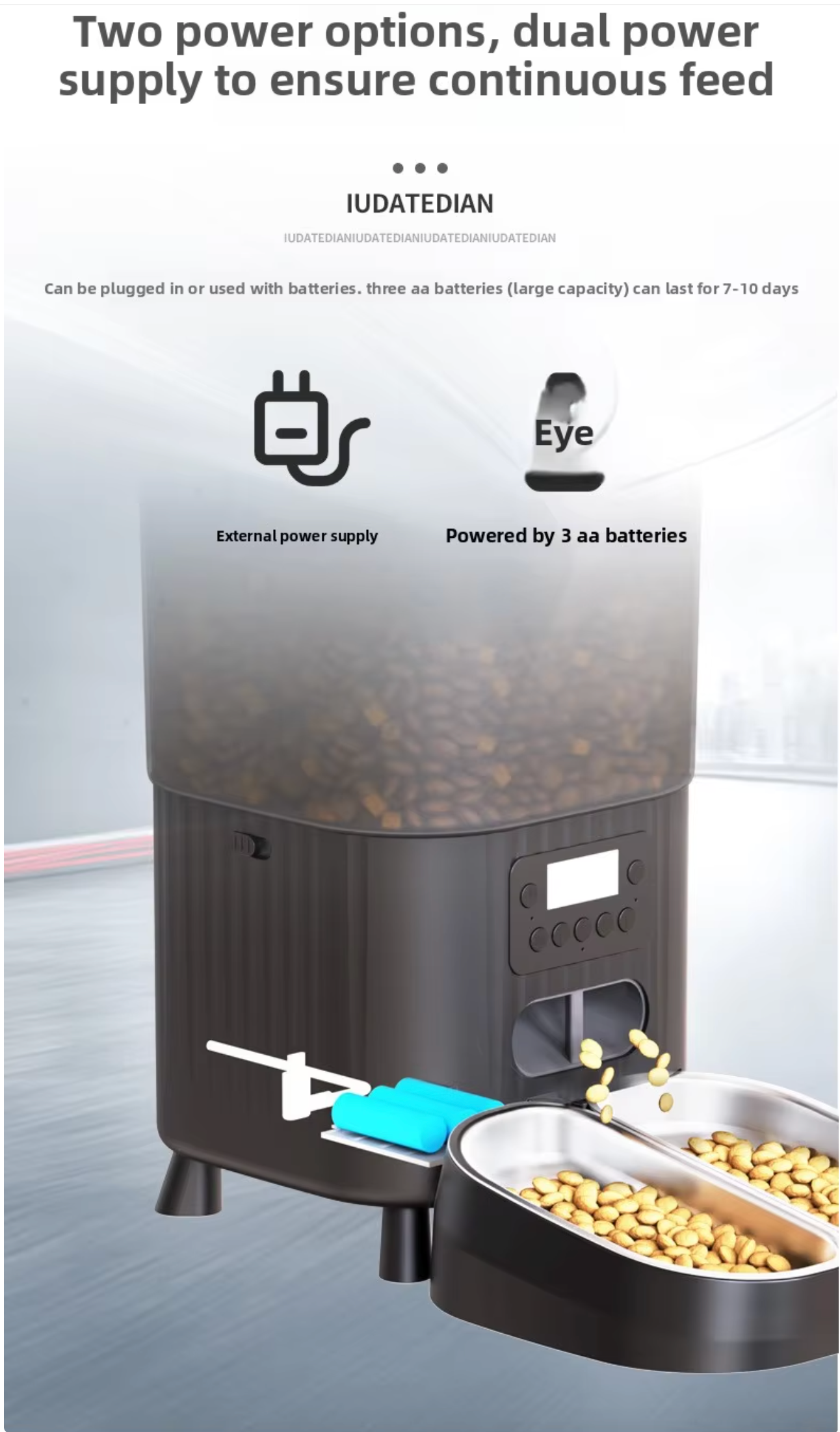 ABS Smart Automatic Pet Feeder – 4.5L Dual Bowl