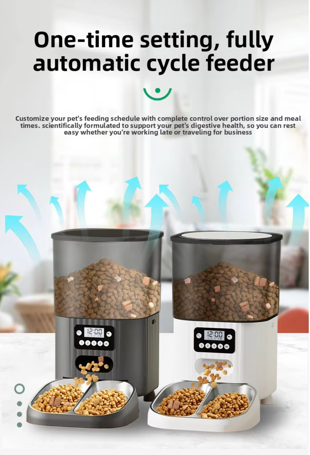 ABS Smart Automatic Pet Feeder – 4.5L Dual Bowl